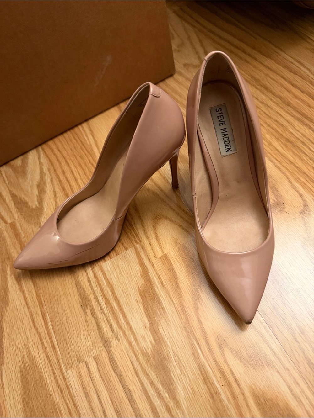 Steve Madden Blush Patent Pointed-Toe Pumps